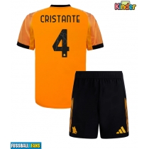 AS Roma Bryan Cristante #4 Auswärts Trikotsatz Kinder 2025-26 Kurzarm (+ Kurze Hosen)
